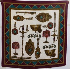 FOULARD 100% PURA SETA SILK VINTAGE DONNA ALBERTARIO (164) 84cm x 86cm