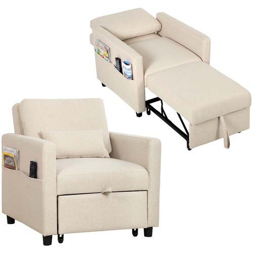 Homcom poltrona letto 1 - letto,