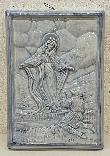 Placca ceramica madonna della - placca,