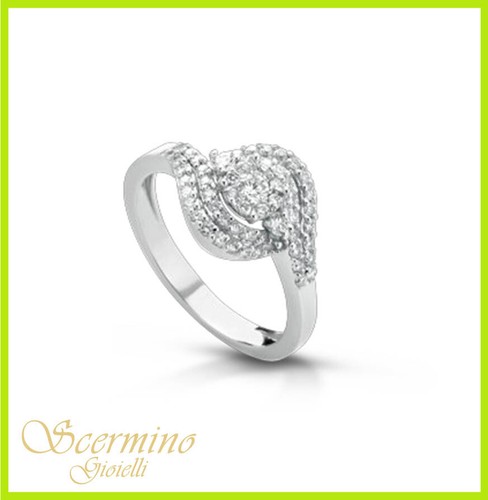 Anello oro bianco 18k - anello,