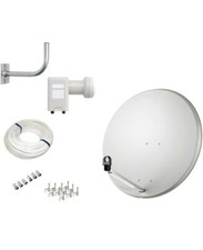 KIT PARABOLA 45CM + ILLUMINATORE LNB 2 USCITE + 20 mt cavo + SUPPORTO + CONNT. F