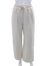 Felpa donna Zara cotone gamba larga elastico coulisse vita beige taglia XS