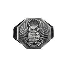 Anello in argento ossidato