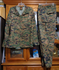 USMC MARPAT Uniforme WOODLAND SET Camicia da Combattimento Pantaloni GRANDE SET REGOLARE EMESSO