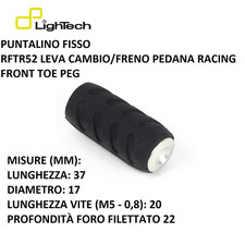 LIGHTECH PUNTALINO FISSO RFTR52 LEVA CAMBIO/FRENO PEDANA RACING PEG GOMMA