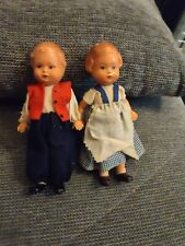 Coppia Bambolotti Celluloide  Marca Edi Germania Anni 50 Cm 16