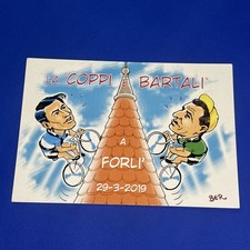 LA COPPI E BARTALI A FORLI' CARTOLINA RICORDO