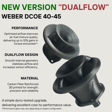 Weber DCOE Trumpets DualFlow