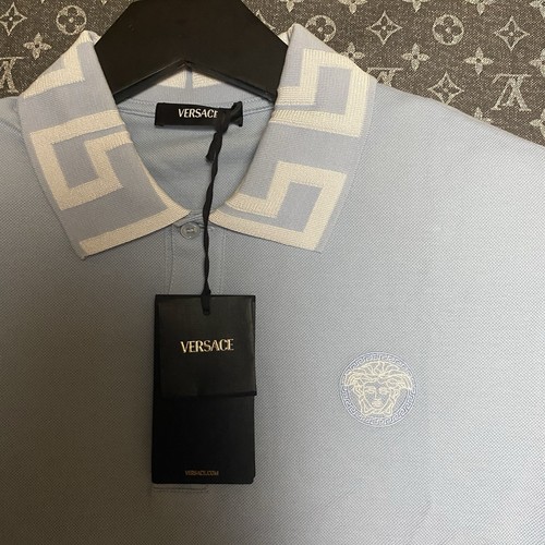Polo uomo versace blu - polo,