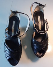 Sandalo Zeppa "Manufacture d'essai" pelle nera