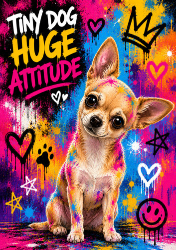 Chihuahua citazione stampa - chihuahua, a4