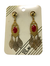 ORECCHINI PENDENTE FOGLIE ORO