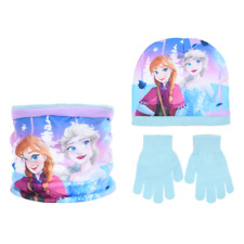 CAPPELLO SCALDACOLLO GUANTI FROZEN DISNEY ACCESSORI INVERNALI BAMBINI - XH4129A