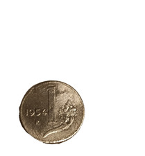 MONETA UNA LIRA 1954