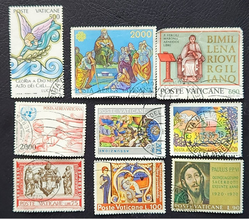 Various stamps from vatican - from,