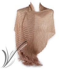 Stola oro rosa foulard cipria cerimonia elegante donna rose gold sciarpa bronzo