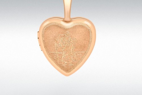 Ciondolo cuore oro rosa - a,