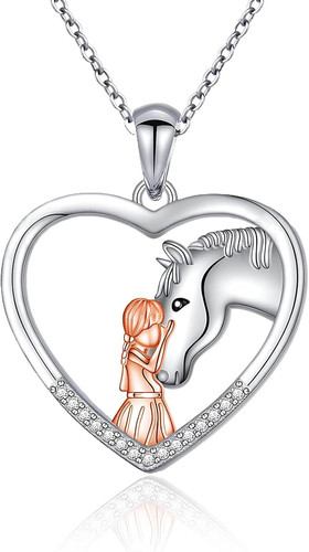 Collana con cavallo - con, ragazza