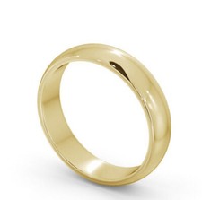 Anello Oro 18ct Fascia Matrimonio Fidanzamento Anello A Forma Matrimonio Riempito Oro 4MM 