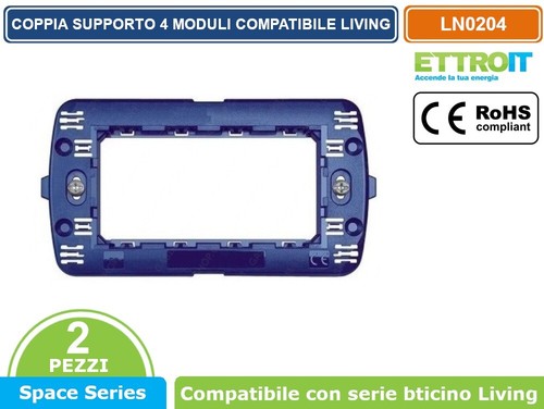 Coppia supporti moduli - supporti, 4m