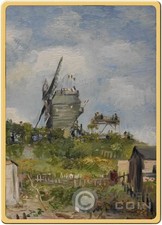 WINDMILLS Vincent Masterpieces Van Gogh 1/500 oz moneta d'oro 1$ Tokelau 2022