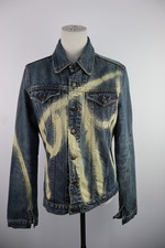 JUST CAVALLI GIUBBINO GIACCA JEANS DONNA TG XL JACKET DENIM WOMAN VINTAGE FACCIA