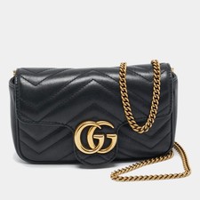 Borsa a tracolla Gucci nera in