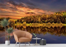 Carta da parati 3D tramonto