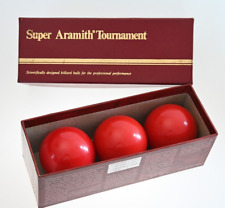 Bilie Super Aramith da biliardo rosse da torneo mm 61,5 perfette