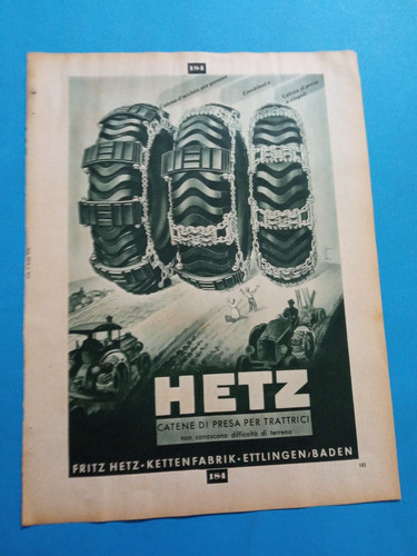Pubblicita 1943 catene per - 1943,