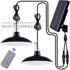 2 Lampade SOLARI lampada CON pannello esterno telecomando campeggio giardino