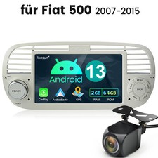 7" Per Fiat 500 2007-2015 Autoradio Android 13 CarPlay 2+64GB GPS WIFI RDS BT FM