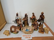 PRESEPE STATUINE NATIVITA' + MAGI E ALTRO FONTANINI . PERSONAGGI PIU' ALTI CM 20