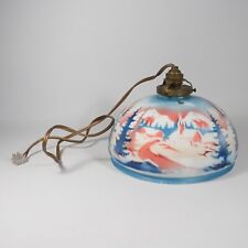 U640 LAMPADARIO A SOSPENSIONE IN OPALINE VETRO LATTIMO OPALINO VINTAGE ANNI 50