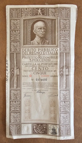 Certificato debito pubblico - debito,