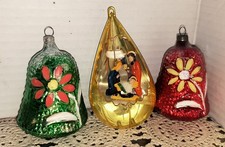 3 ORNAMENTI VINTAGE/2 VETRO