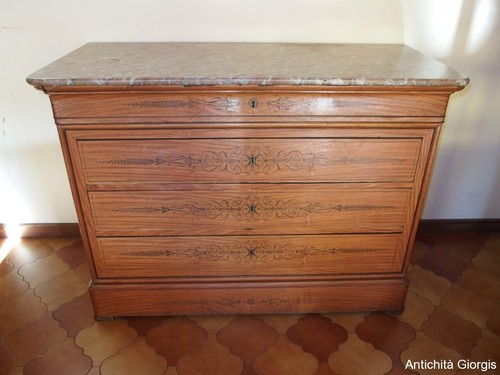Cassettone intarsiato stile - cassettone,