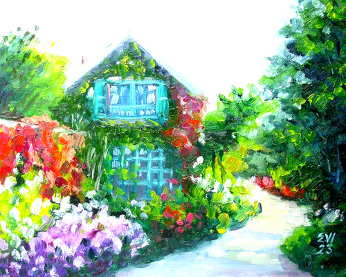 Casa estiva dipinto - , olio
