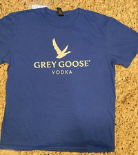 T-shirt grigia vodka oca blu brillante L