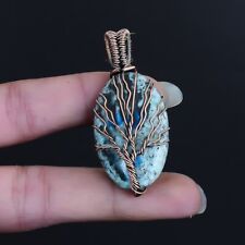 Albero Della Vita - Pendente In Giada K2 Con Filo Di Rame 2.0" AFCP218