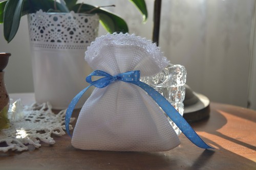Sacchetto bomboniera shabby - sacchetto,