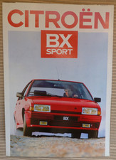 Brochure vendita mercato francese Citroen BX Sport 1987 apre su poster