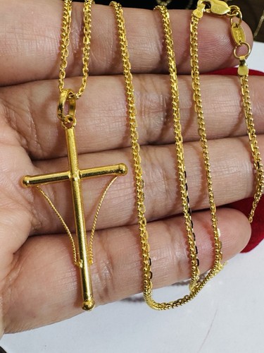 Collana con croce lunga - , 20”