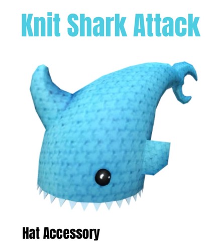 Roblox knit shark attack toy - shark,