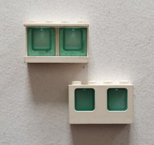 Lego 2x Finestra Azzurra Mattoncino Gioco Costruzioni Vintage Originale Bricks