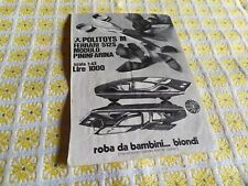 Pubblicità POLITOYS M - FERRARI 512S - Modulo Pininfarina - Advertising 