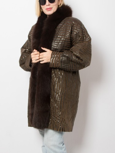 Cappotto fodera pelle - , e