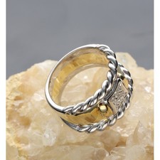 ANELLO IN ORO BIANCO E GIALLO