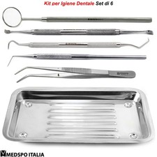 Kit Igiene Ablatore Dentale Pulizia del Tartaro Rimozione Placca Detartrasi 6 pz