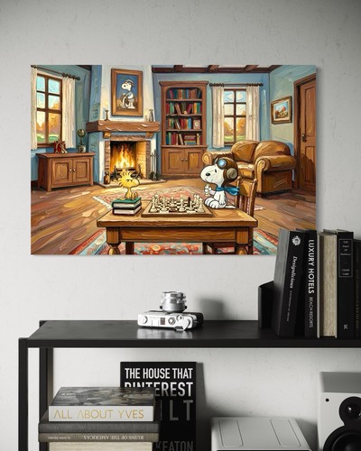 Quadro tela snoopy - quadro, su